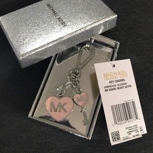 Michael Kors Enamel Heart Keychain - new